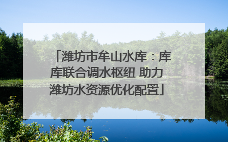 潍坊市牟山水库：库库联合调水枢纽 助力潍坊水资源优化配置