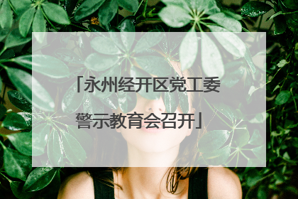永州经开区党工委警示教育会召开
