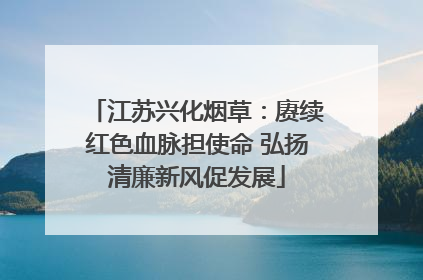 江苏兴化烟草：赓续红色血脉担使命 弘扬清廉新风促发展