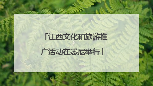 江西文化和旅游推广活动在悉尼举行