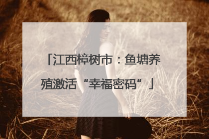 江西樟树市：鱼塘养殖激活“幸福密码”