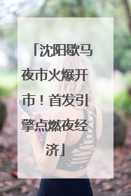 沈阳歇马夜市火爆开市！首发引擎点燃夜经济