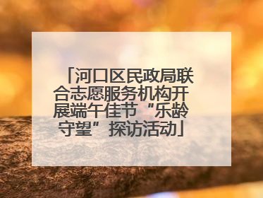 河口区民政局联合志愿服务机构开展端午佳节“乐龄守望”探访活动