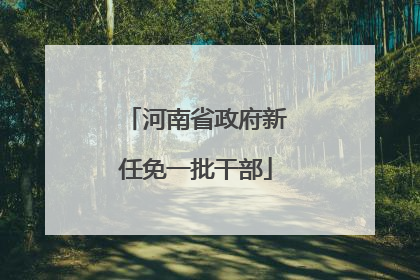 河南省政府新任免一批干部