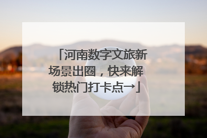 河南数字文旅新场景出圈，快来解锁热门打卡点→
