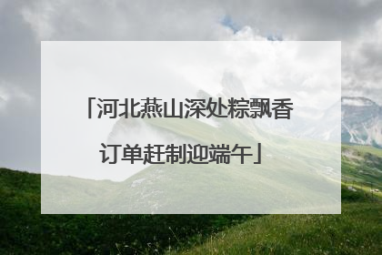 河北燕山深处粽飘香 订单赶制迎端午