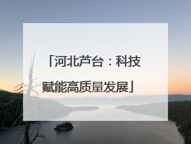 河北芦台：科技赋能高质量发展