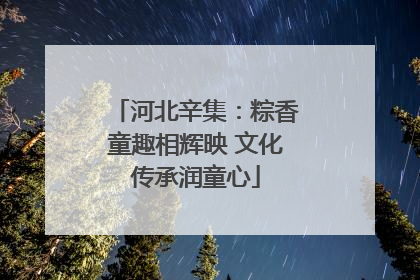 河北辛集：粽香童趣相辉映 文化传承润童心