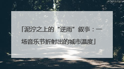 泥泞之上的“逆雨”叙事：一场音乐节折射出的城市温度