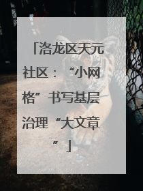 洛龙区天元社区：“小网格”书写基层治理“大文章”