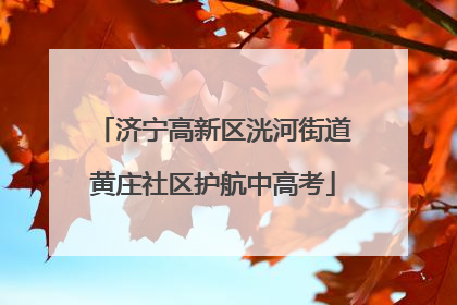 济宁高新区洸河街道黄庄社区护航中高考