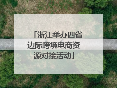 浙江举办四省边际跨境电商资源对接活动