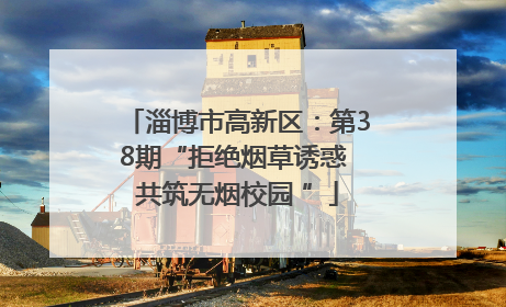 淄博市高新区：第38期“拒绝烟草诱惑 共筑无烟校园 ”