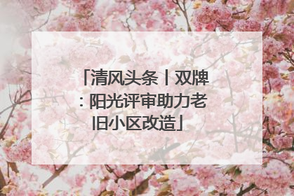 清风头条丨双牌：阳光评审助力老旧小区改造