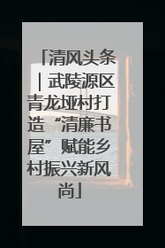 清风头条｜武陵源区青龙垭村打造“清廉书屋”赋能乡村振兴新风尚