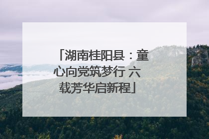 湖南桂阳县：童心向党筑梦行 六载芳华启新程