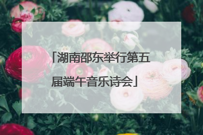 湖南邵东举行第五届端午音乐诗会