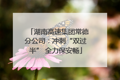 湖南高速集团常德分公司：冲刺“双过半” 全力保安畅