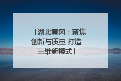 湖北黄冈：聚焦创新与质量 打造三维新模式