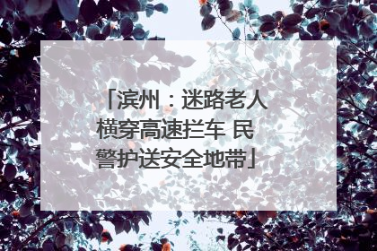 滨州：迷路老人横穿高速拦车 民警护送安全地带