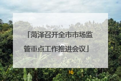 菏泽召开全市市场监管重点工作推进会议