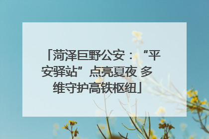 菏泽巨野公安：“平安驿站”点亮夏夜 多维守护高铁枢纽