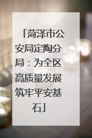 菏泽市公安局定陶分局：为全区高质量发展筑牢平安基石