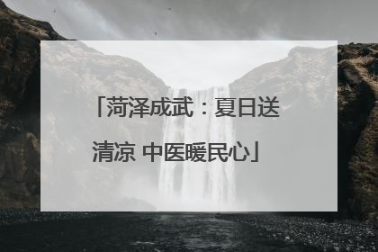 菏泽成武：夏日送清凉 中医暖民心