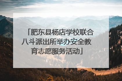 肥东县杨店学校联合八斗派出所举办安全教育志愿服务活动