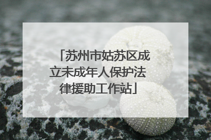 苏州市姑苏区成立未成年人保护法律援助工作站