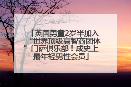 英国男童2岁半加入“世界顶级高智商团体”门萨俱乐部！成史上最年轻男性会员