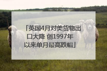 英国4月对美货物出口大降 创1997年以来单月最高跌幅