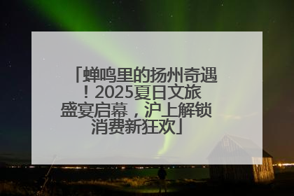 蝉鸣里的扬州奇遇！2025夏日文旅盛宴启幕，沪上解锁消费新狂欢
