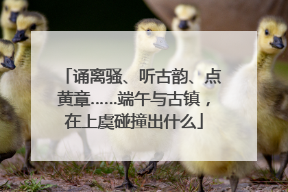 诵离骚、听古韵、点黄章……端午与古镇，在上虞碰撞出什么