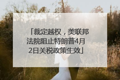 裁定越权，美联邦法院阻止特朗普4月2日关税政策生效