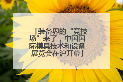装备界的“竞技场”来了，中国国际模具技术和设备展览会在沪开幕