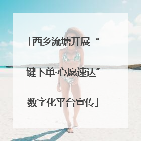 西乡流塘开展“一键下单·心愿速达”数字化平台宣传