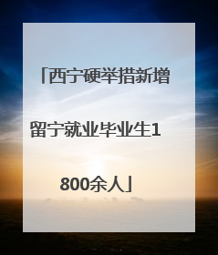 西宁硬举措新增留宁就业毕业生1800余人
