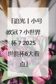 追光丨小号欧冠？小世界杯？2025世俱杯6大看点