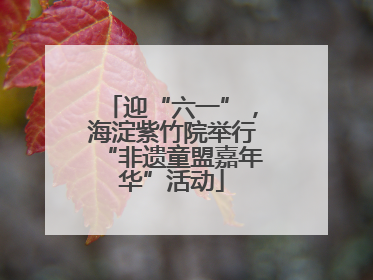 迎“六一”，海淀紫竹院举行“非遗童盟嘉年华”活动