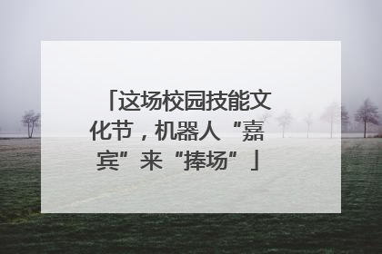 这场校园技能文化节，机器人“嘉宾”来“捧场”