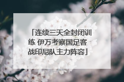 连续三天全封闭训练 伊万考察国足客战印尼队主力阵容