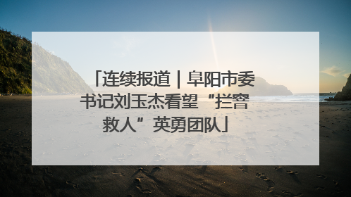 连续报道｜阜阳市委书记刘玉杰看望“拦窨救人”英勇团队