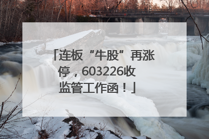 连板“牛股”再涨停，603226收监管工作函！