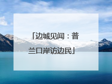 边城见闻：普兰口岸访边民