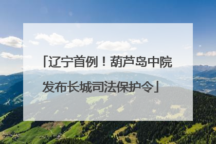 辽宁首例！葫芦岛中院发布长城司法保护令