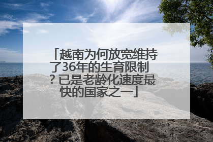 越南为何放宽维持了36年的生育限制？已是老龄化速度最快的国家之一