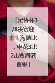 足协杯1/8决赛迎来上海德比，申花3比2击败海港晋级