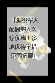 退役军人配偶纳入医疗优惠！多地优待举措范围拓展