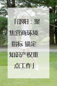 邵阳：聚焦营商环境指标 锚定知识产权重点工作